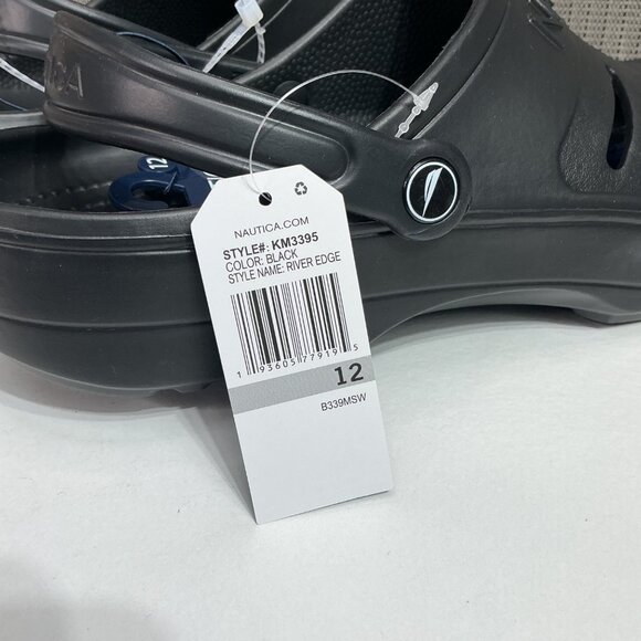 Nautica Mens River Edge Slip-On Clogs Size 12 Black - Picture 7 of 8